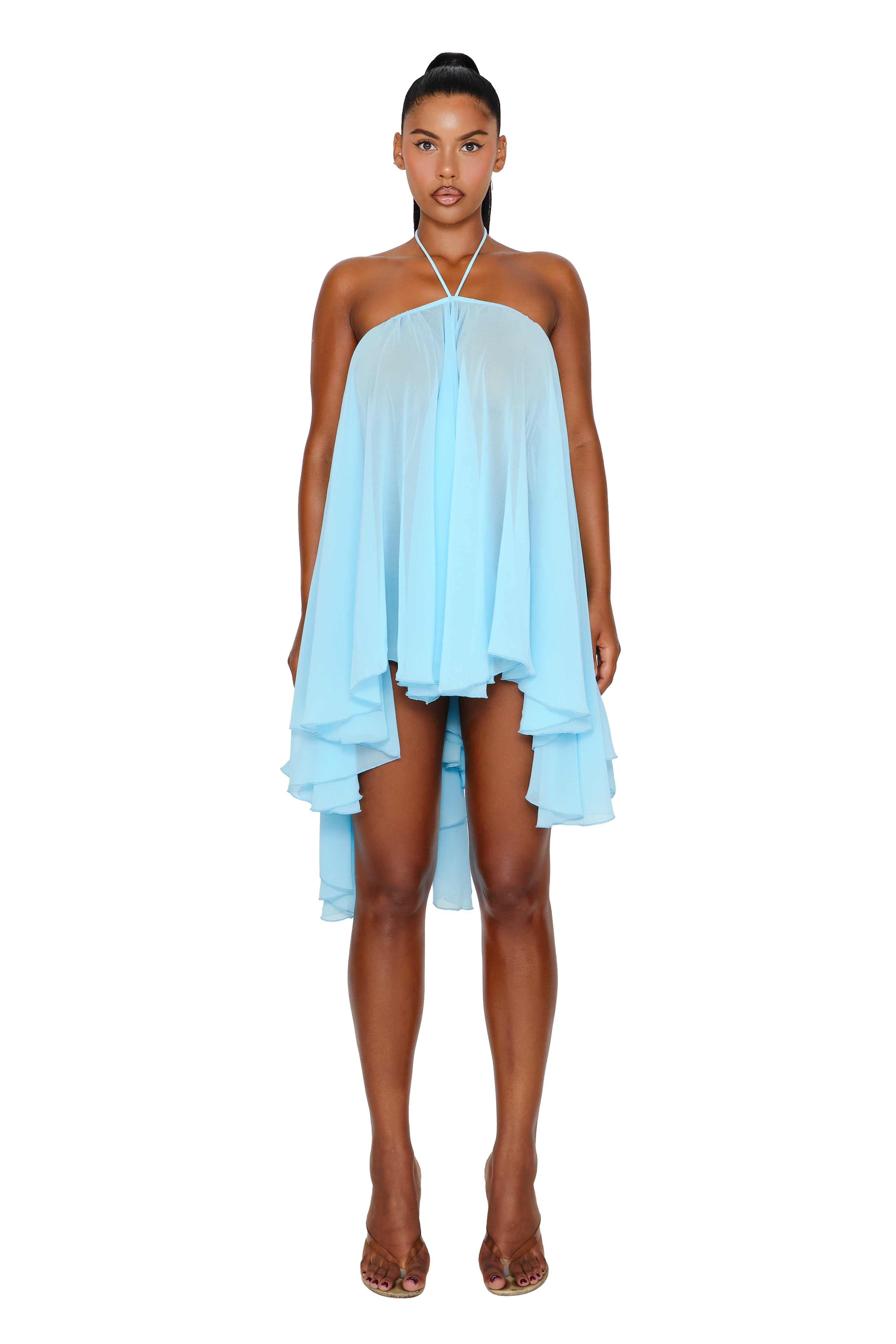 coucoo flowy dress Original CouCoo Grape Flowy Sleeveless Mini Dress Open Back Party Cocktail S
