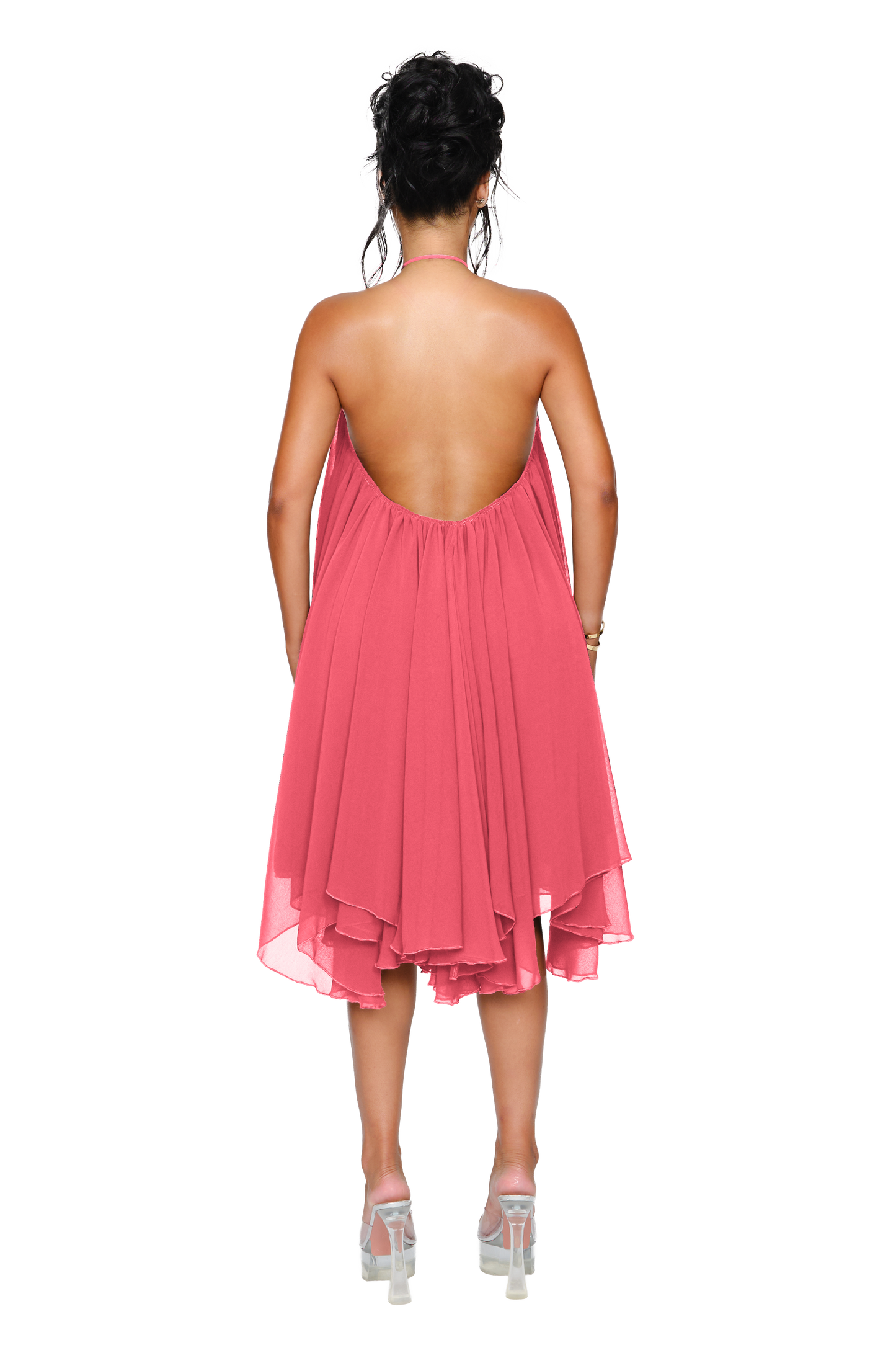 Thar Dress - Hot Coral