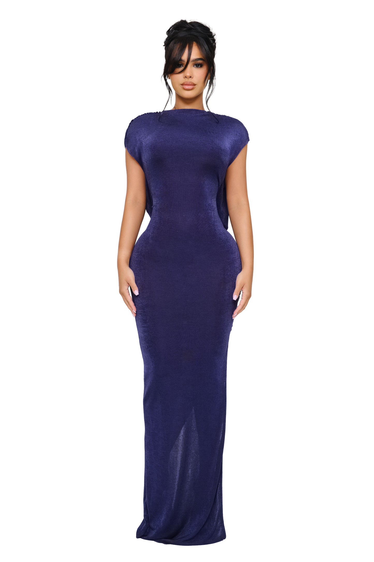 Avara Backless Maxi Dress - Midnight Ache