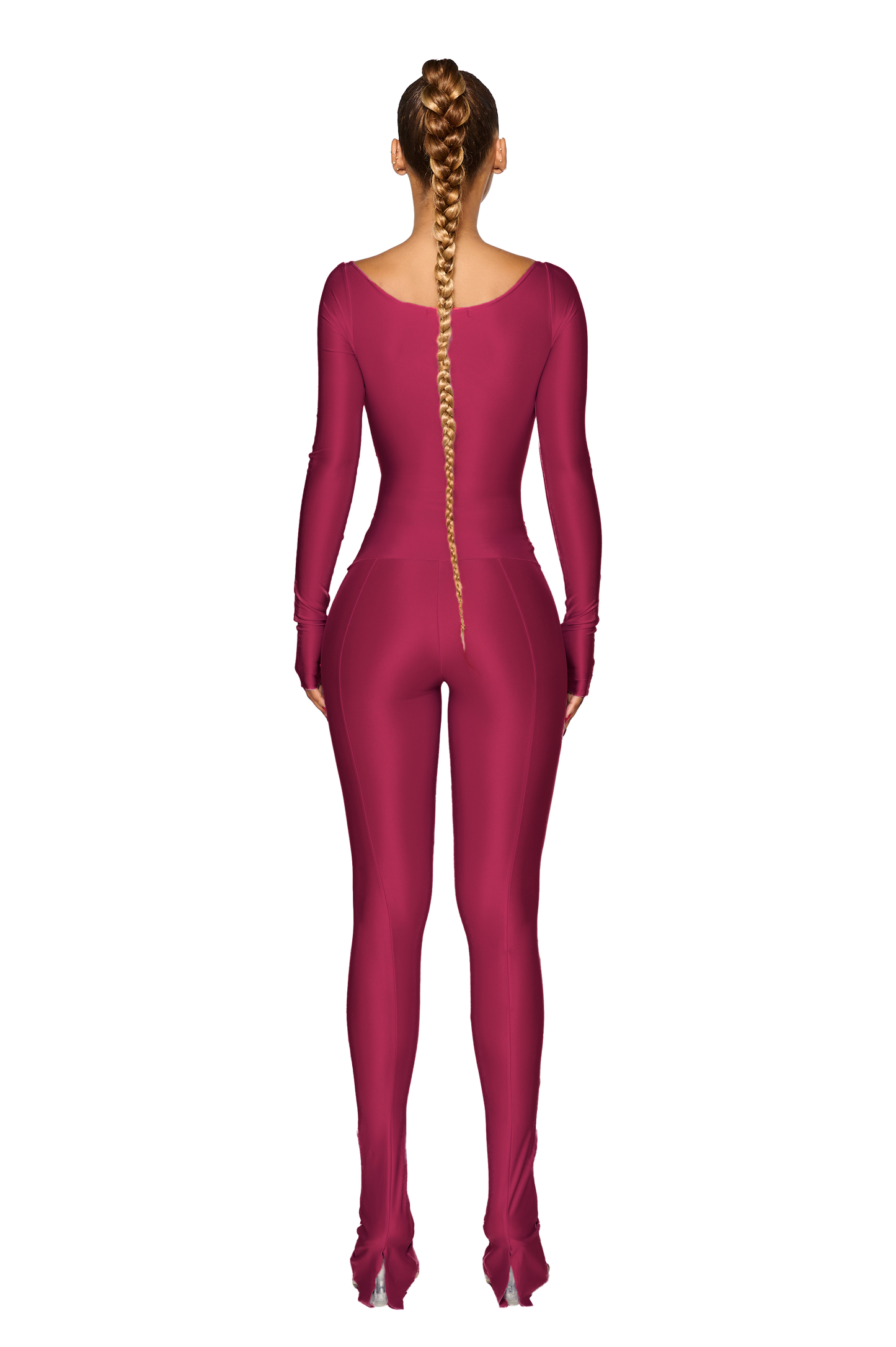 LANAI LONG-SLEEVED TOP - Red Wine
