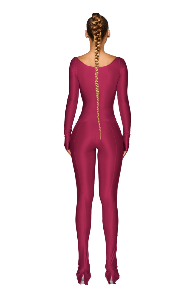 LANAI LONG-SLEEVED TOP - Red Wine