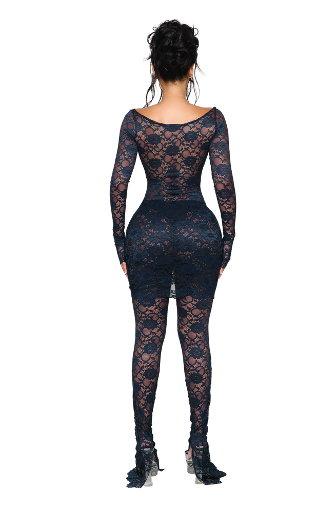 Naia Lace Leggings - Ink Vein