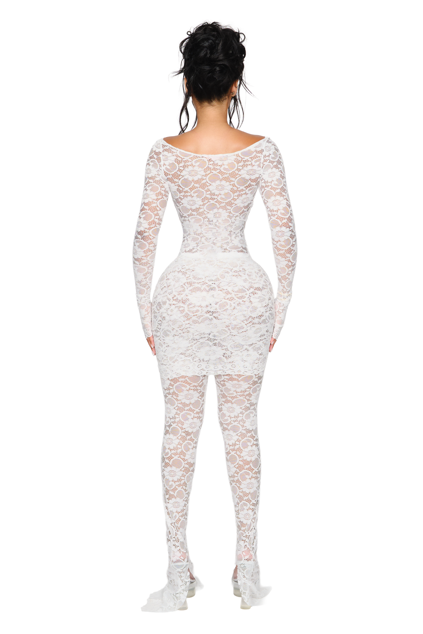 Naia Lace Leggings - White Lie