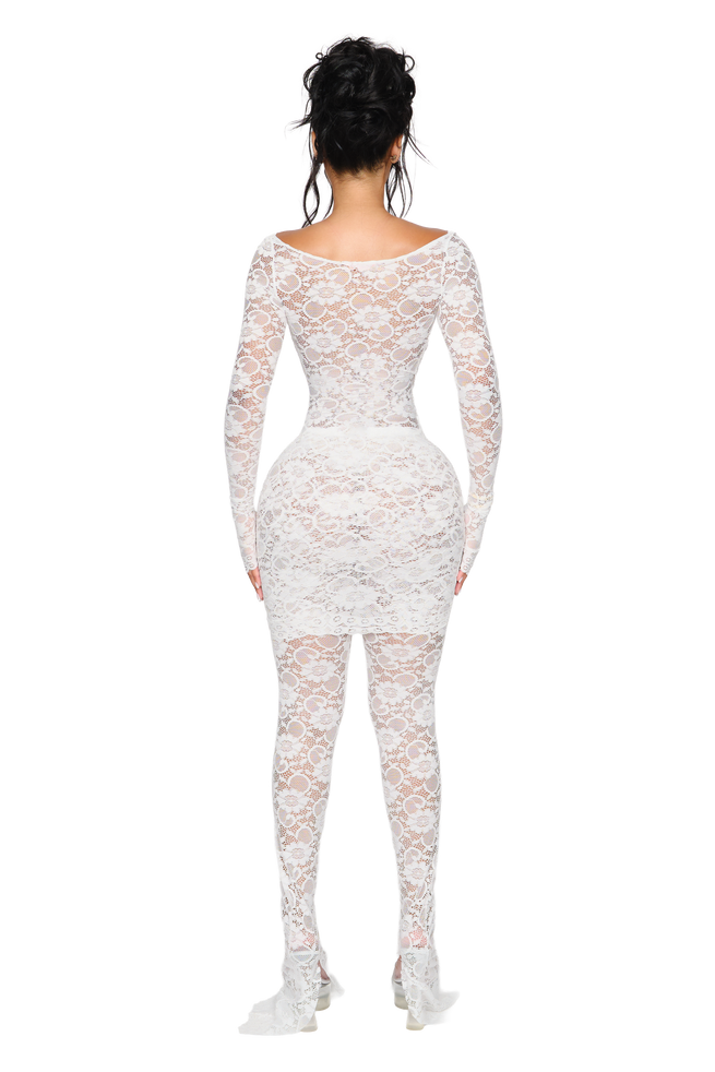 Naia Lace Leggings - White Lie