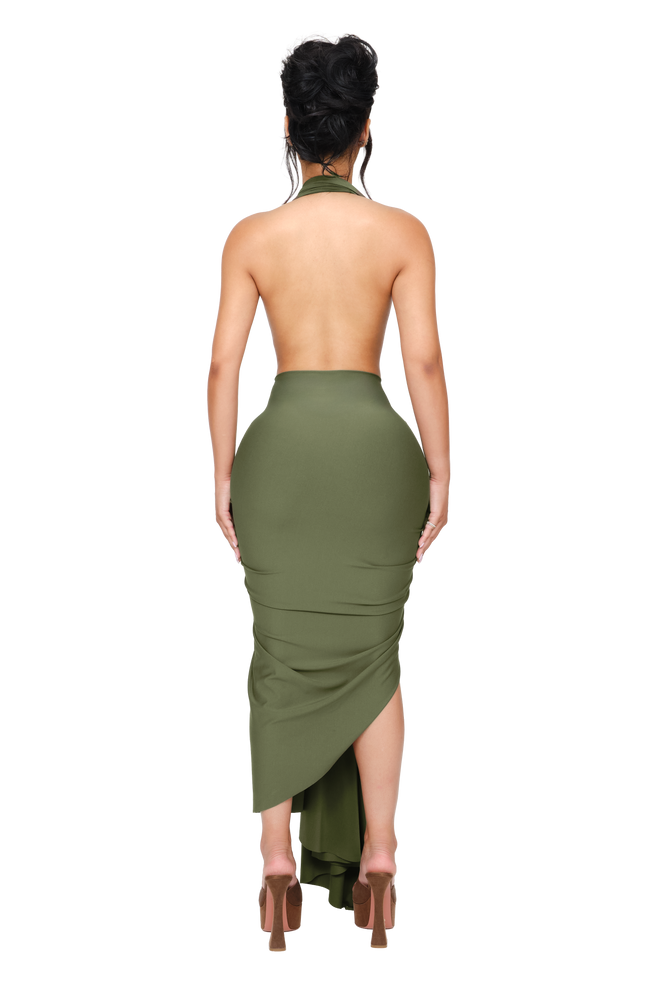 Dionè Halter Midi Dress - Vine Slip