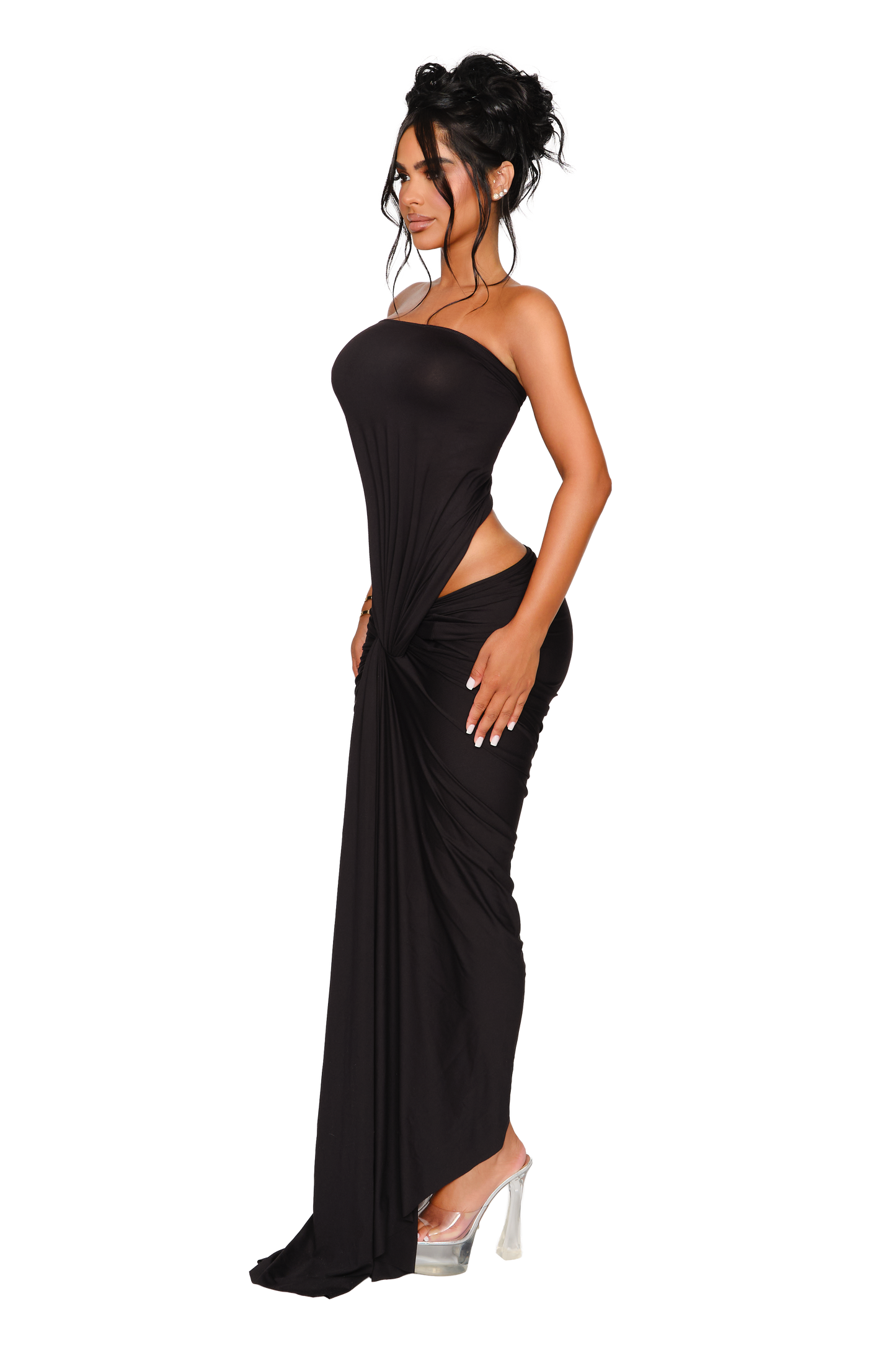 Kali Knot Dress - Blackout