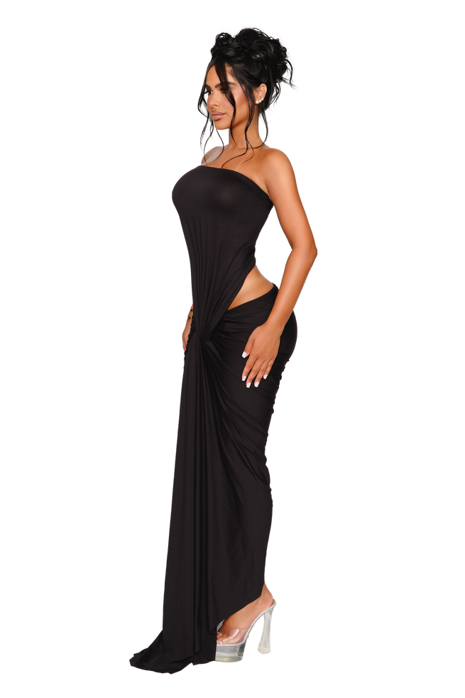 Kali Knot Dress - Blackout