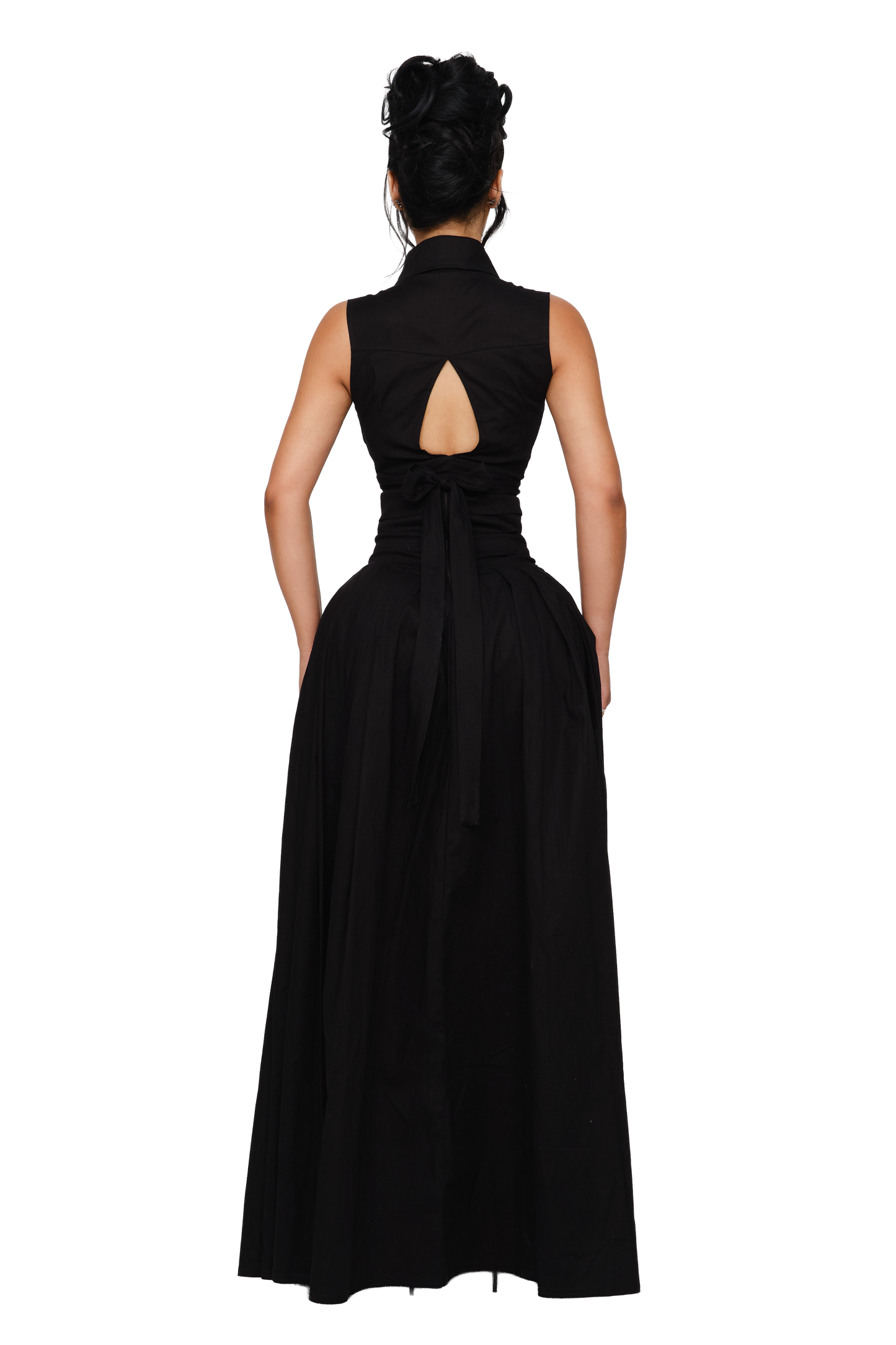 Fuji Maxi Skirt - Satin Black