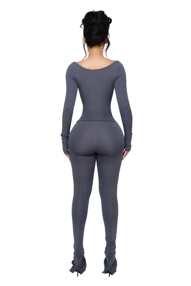 Lanai Long Sleeved Top - Grey Wire