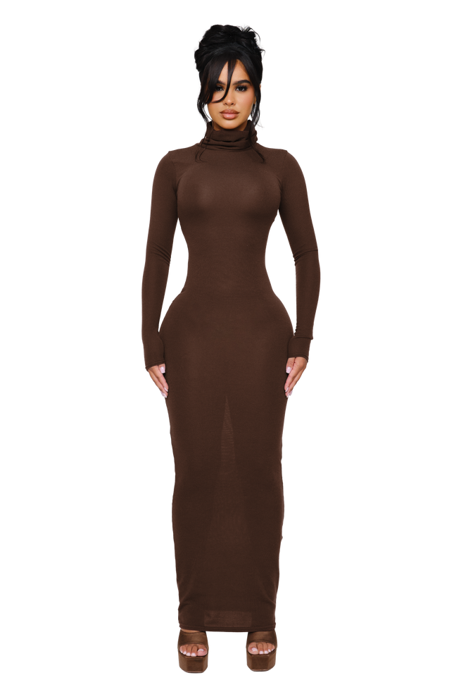 Noa Knit Maxi Dress - Spiced Ash
