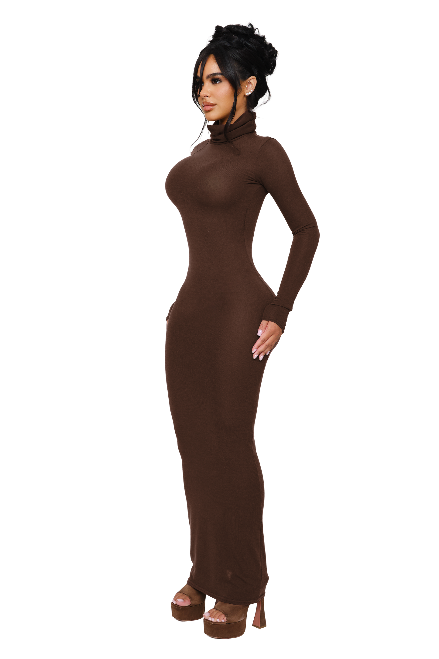 Noa Knit Maxi Dress - Spiced Ash