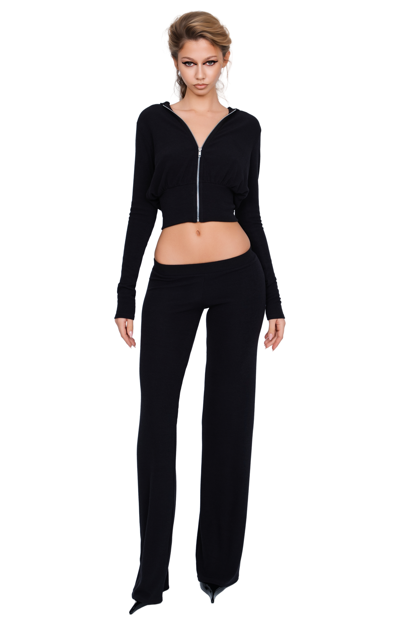 Pordena Ribbed Trouser - Obsidian Rib