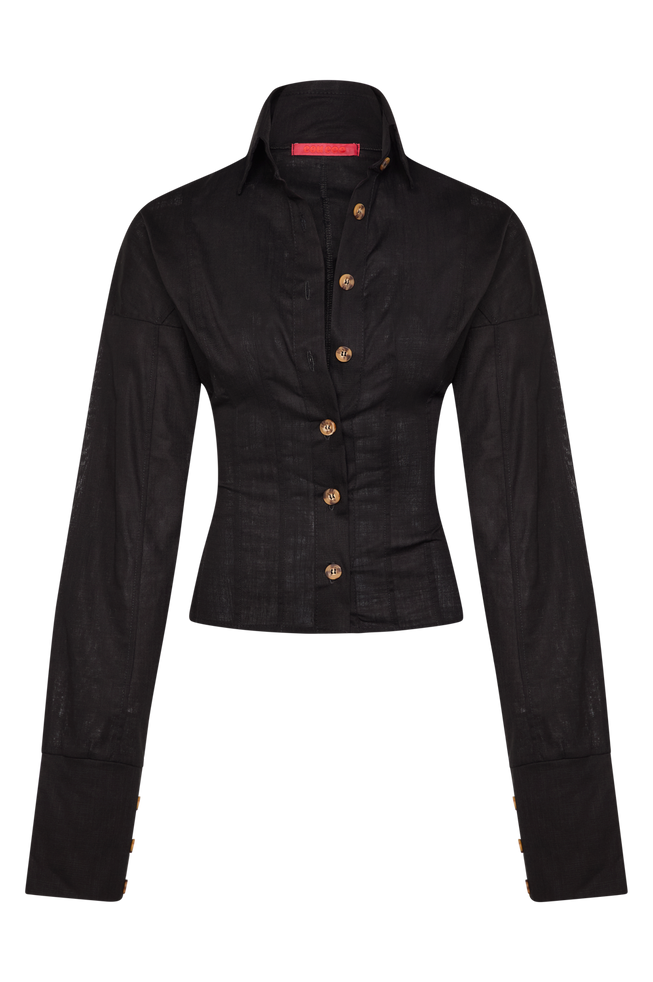 Fuji Shirt - Satin Black