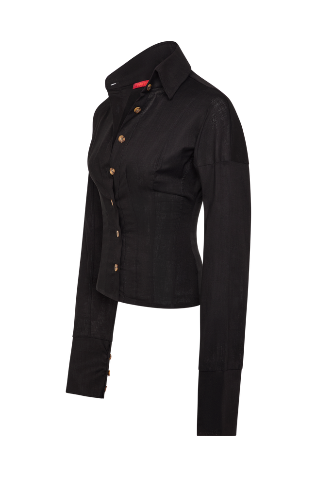 Fuji Shirt - Satin Black