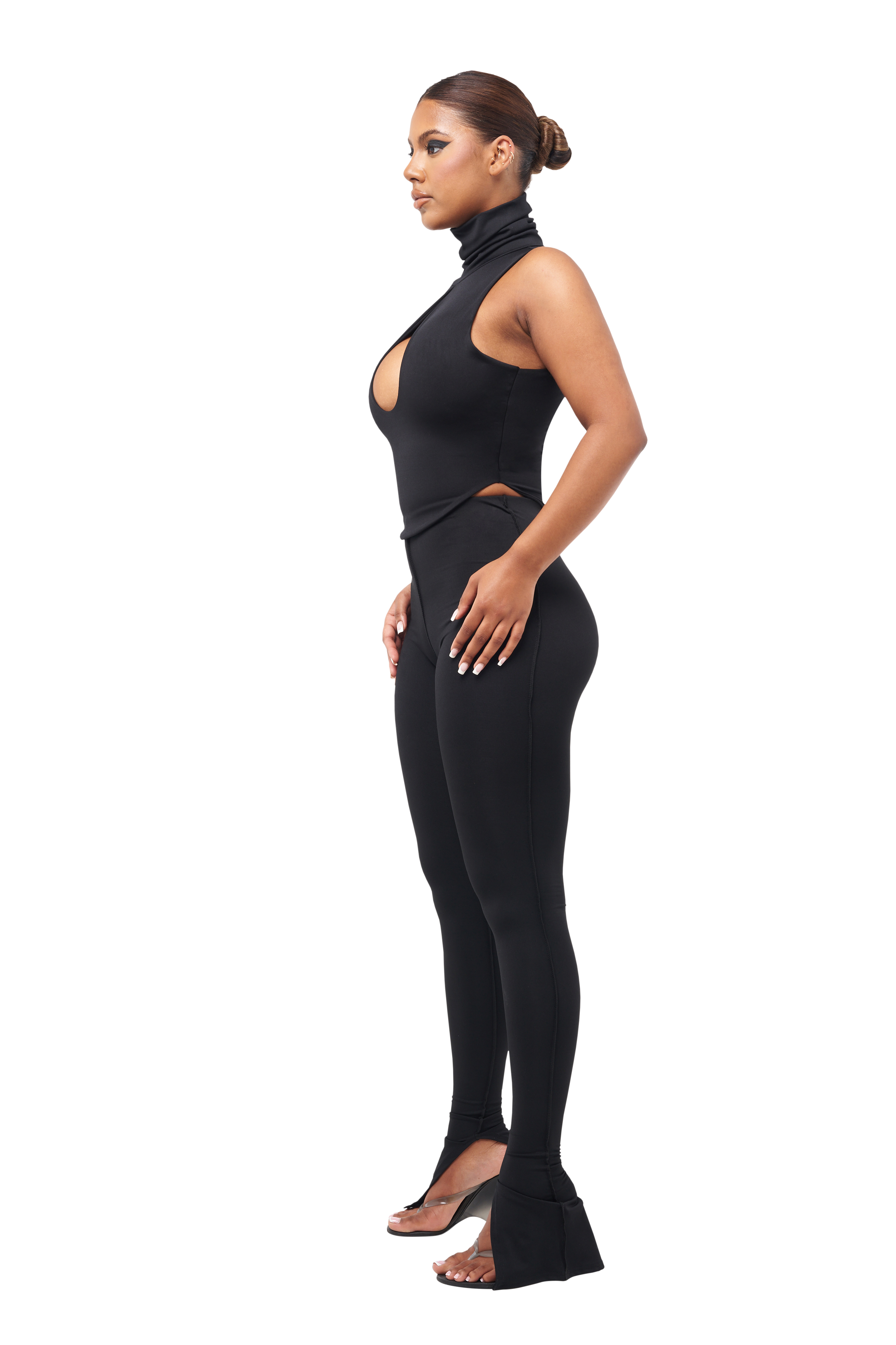 High neck keyhole sales top