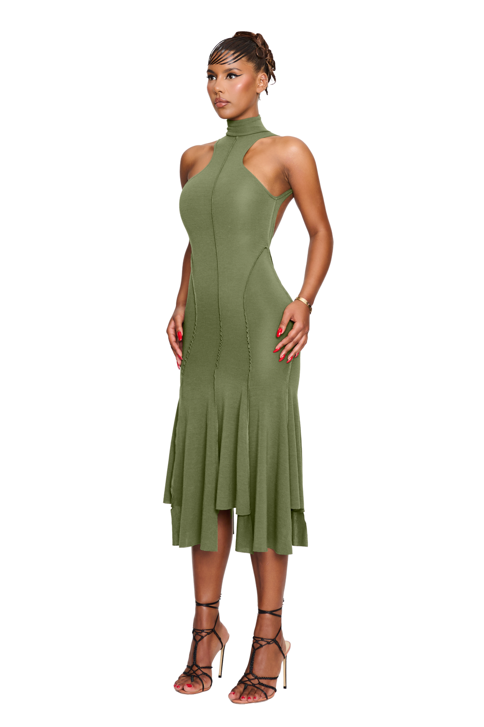 Elysee Dress - Lieutenant Green
