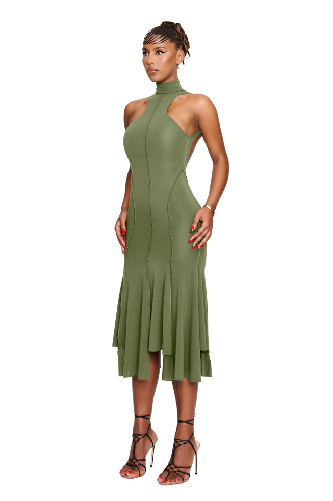 Elysee Dress - Lieutenant Green