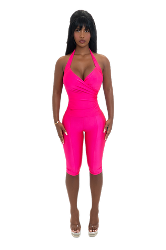 Lanai Halter Top - Pink Venom