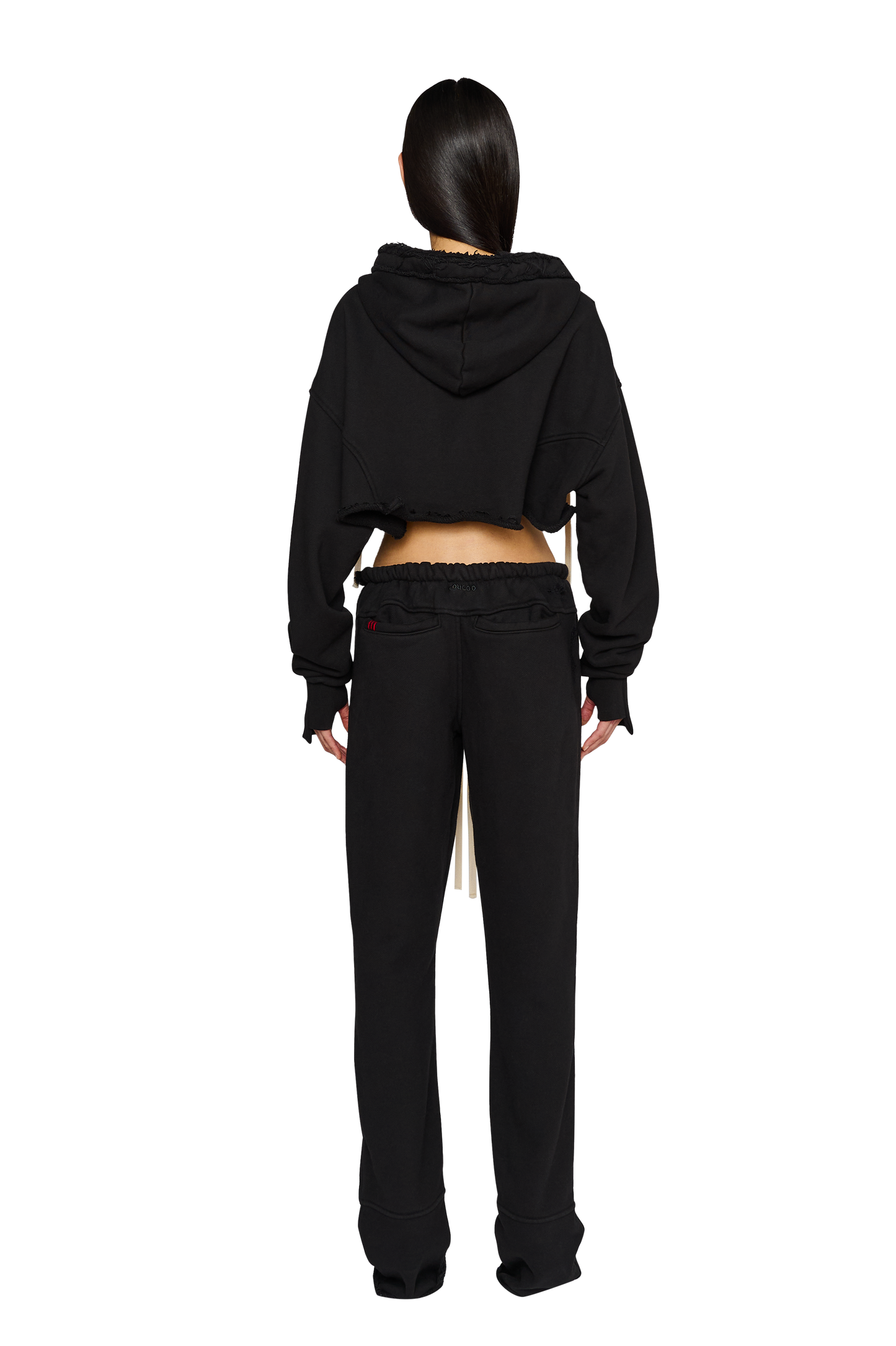 Cropped, Zip Up Hoodie - Carbon