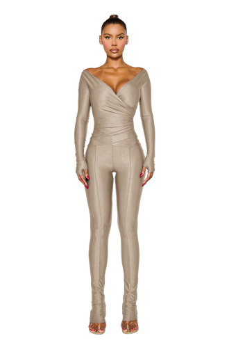 LANAI LONG-SLEEVED TOP - Olive Smoke