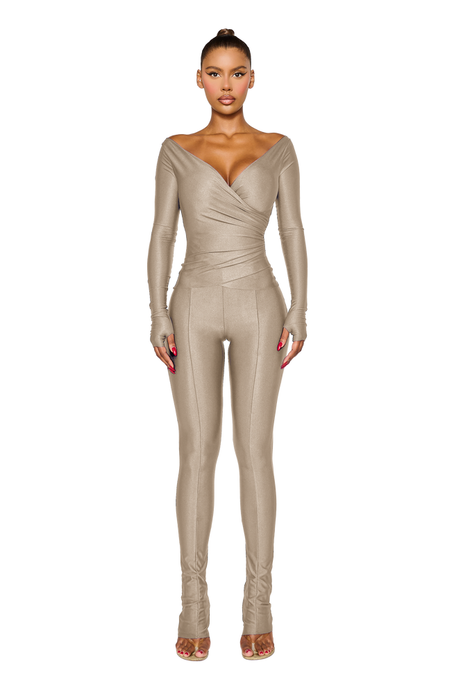 LANAI LONG-SLEEVED TOP - Olive Smoke
