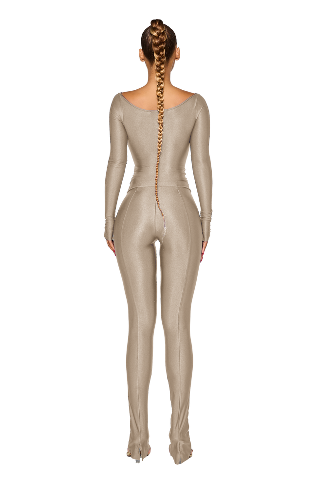 LANAI LONG-SLEEVED TOP - Olive Smoke