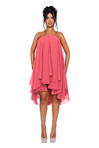 Thar Dress - Hot Coral