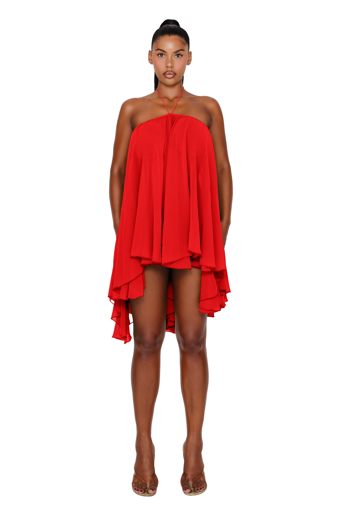 Thar Dress - Fire Lily Red