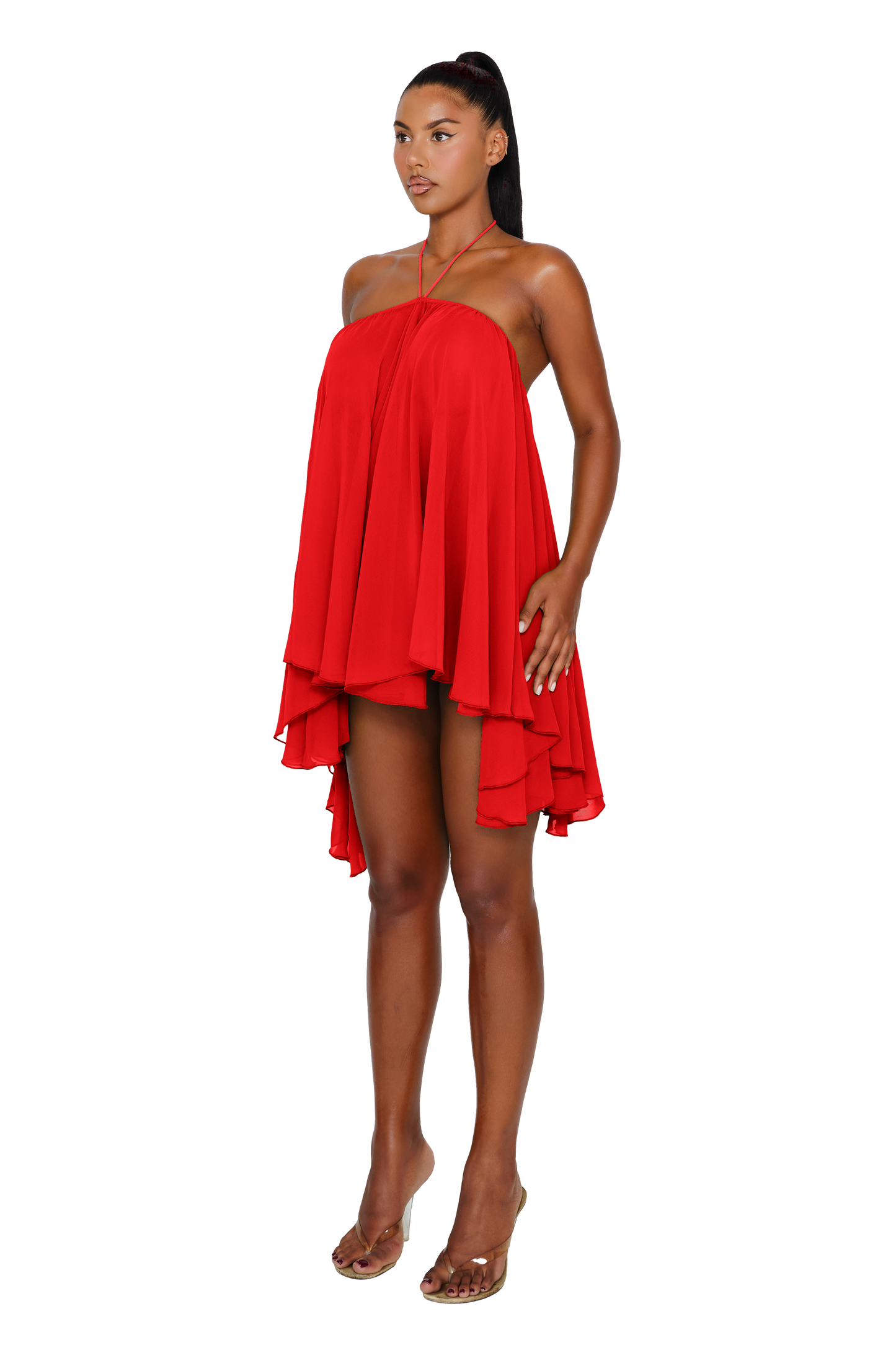 Thar Dress - Fire Lily Red