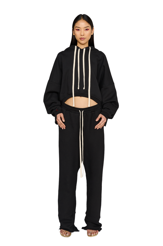 Asymmetric Drop Crotch Tracksuit Bottoms Carbon CouCoo