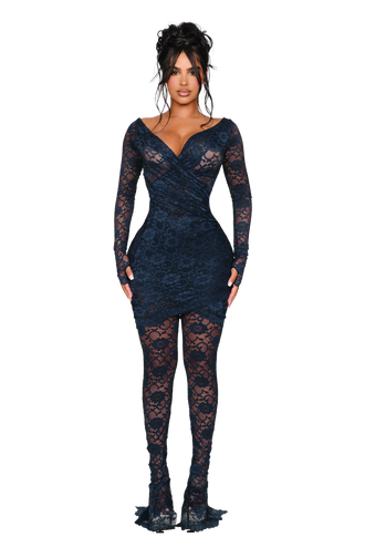 Naia Lace Leggings - Ink Vein