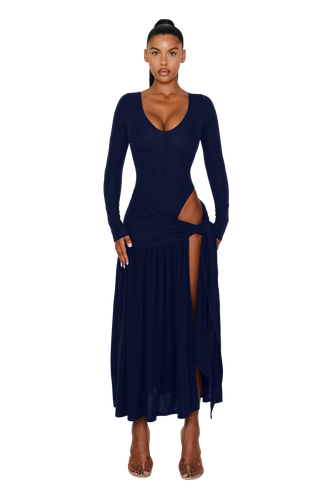 Long Sleeved Knit Atacama Dress - Deep Space