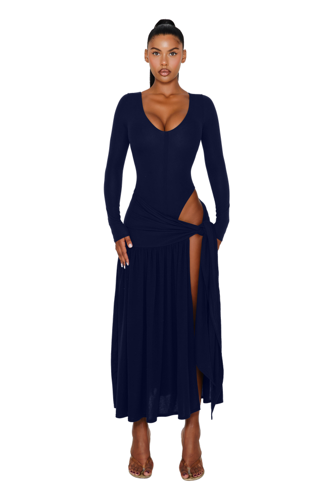 Long Sleeved Knit Atacama Dress - Deep Space