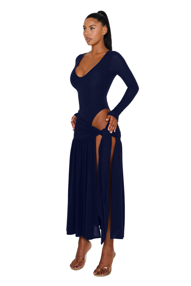 Long Sleeved Knit Atacama Dress - Deep Space