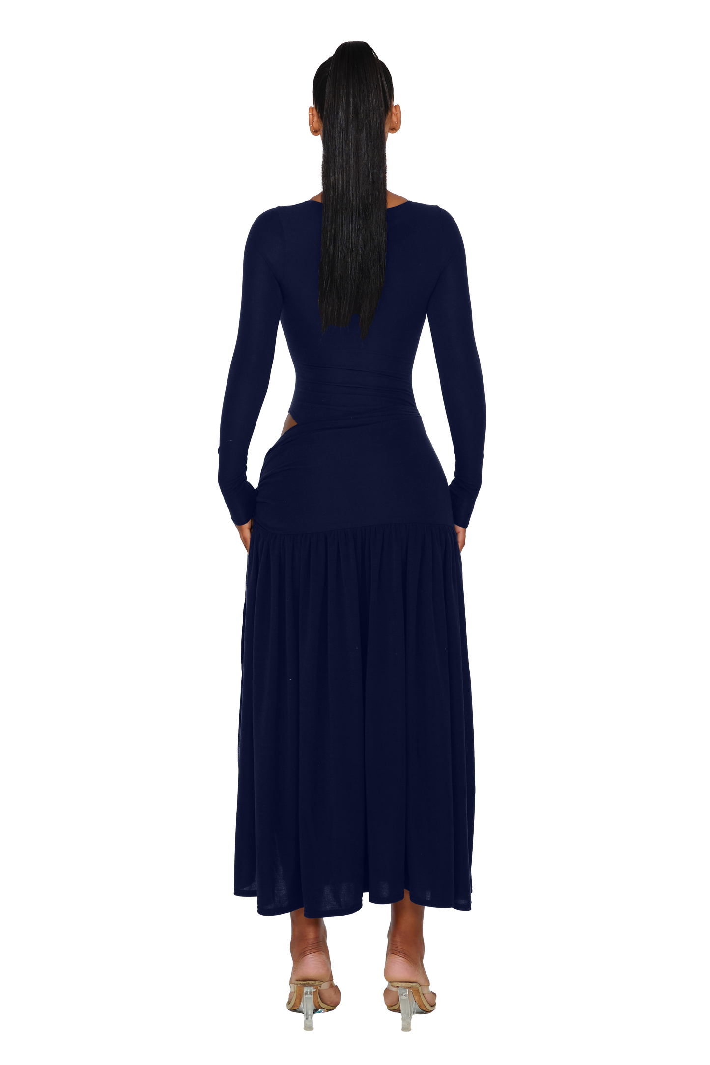 Long Sleeved Knit Atacama Dress - Deep Space