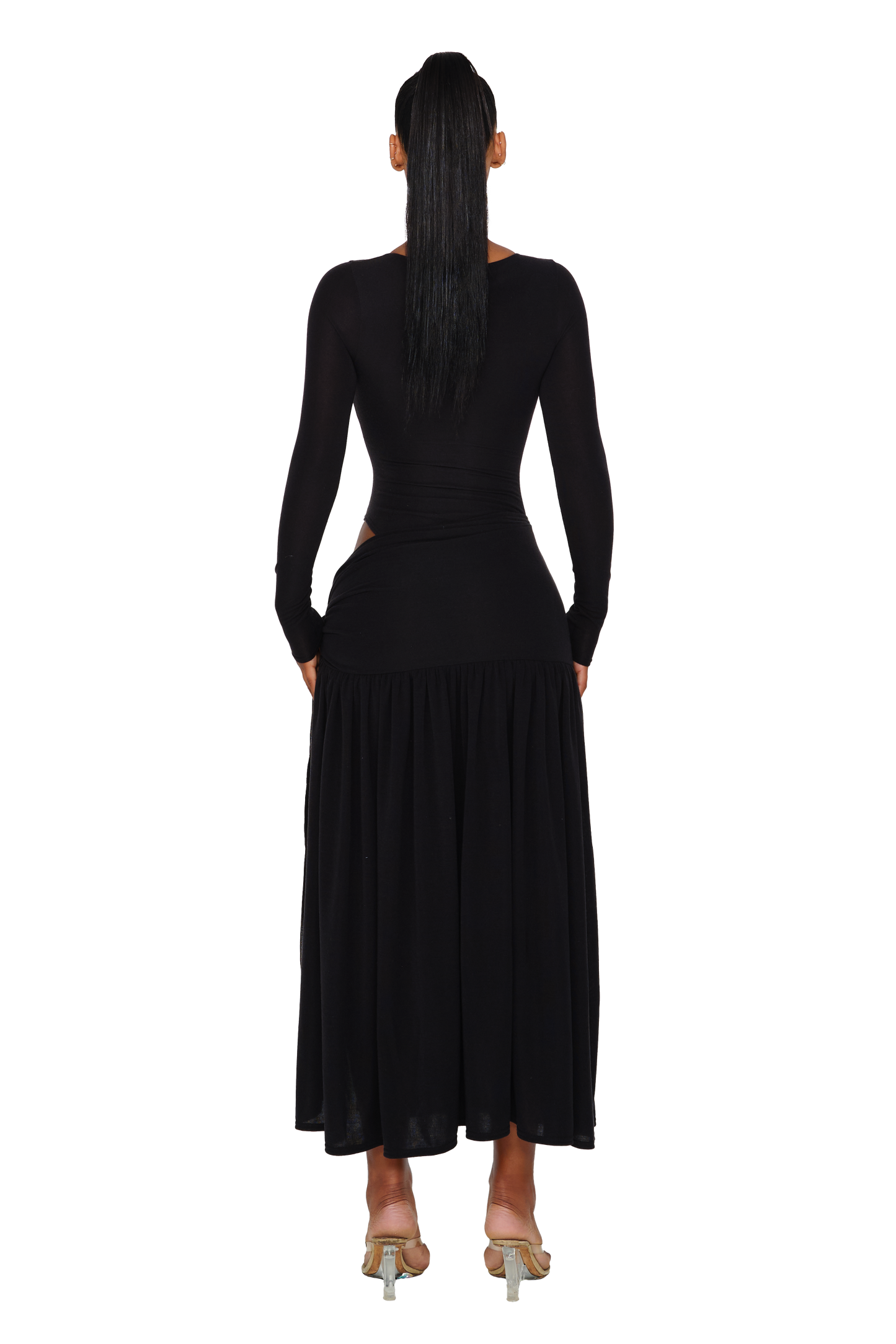 Long Sleeved Knit Atacama Dress - Black Bear