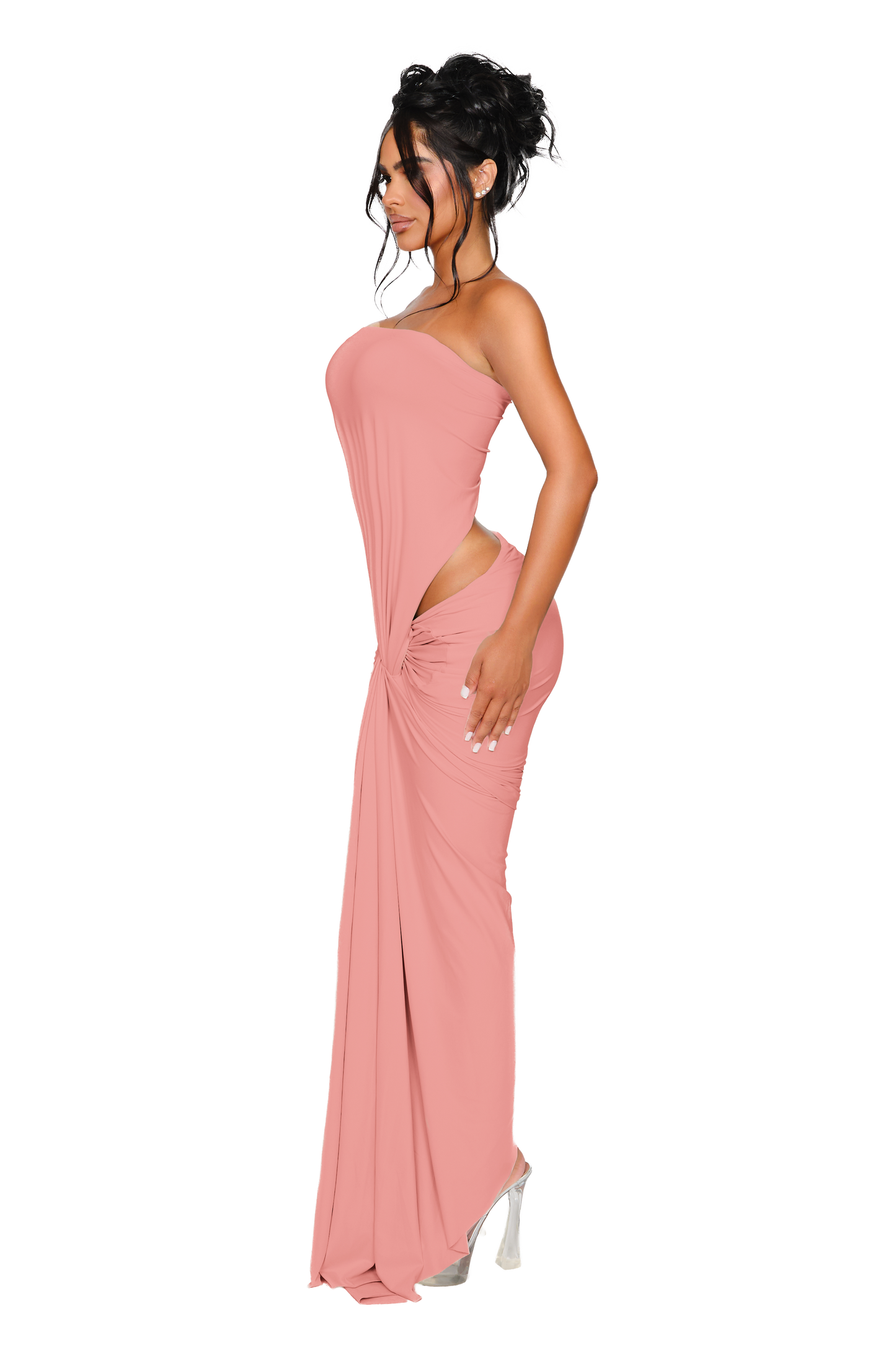 Kali Knot Dress - Peach Parfait