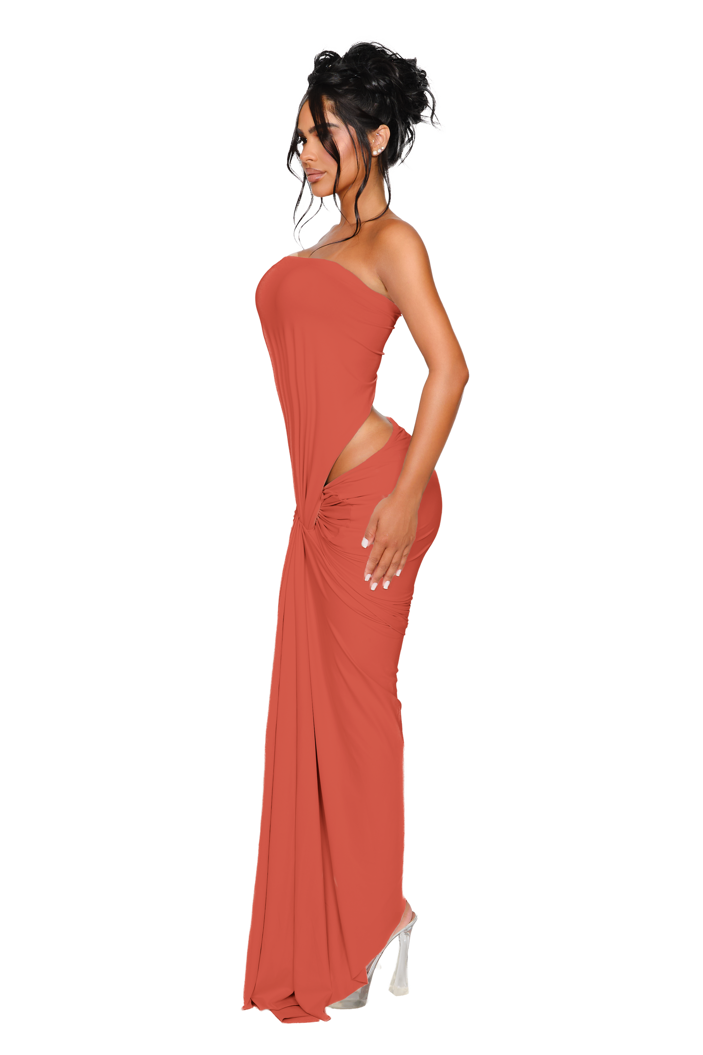 Kali Knot Dress - Terracotta Glow
