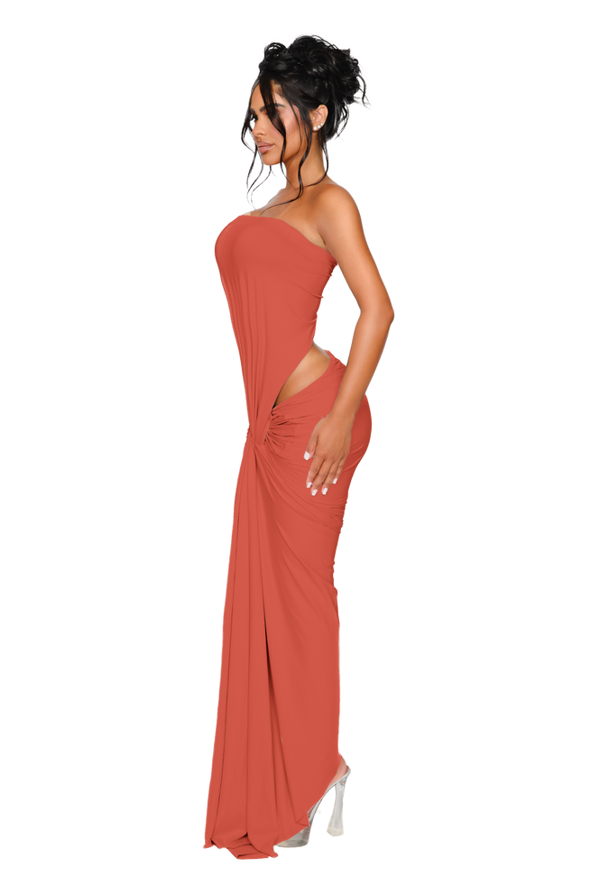Kali Knot Dress - Terracotta Glow