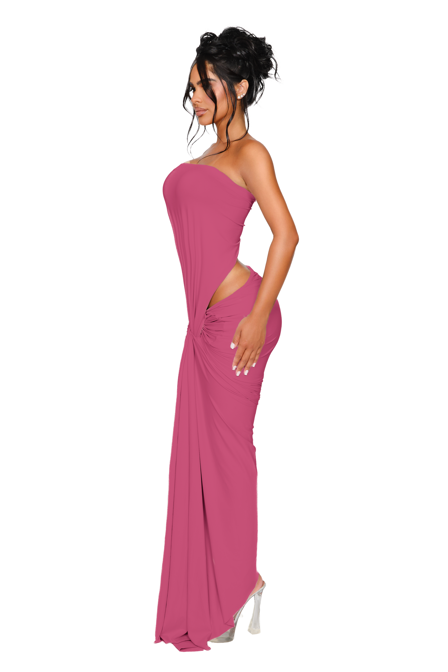 Kali Knot Dress - Berry Plush