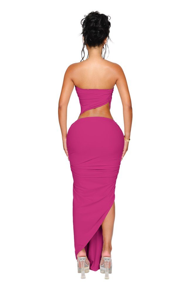 Kali Knot Dress - Electric Pink