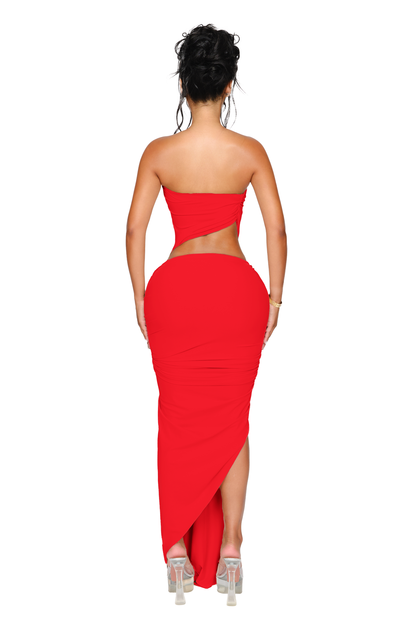 Kali Knot Dress - Flame Red