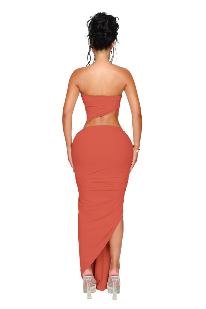 Kali Knot Dress - Terracotta Glow
