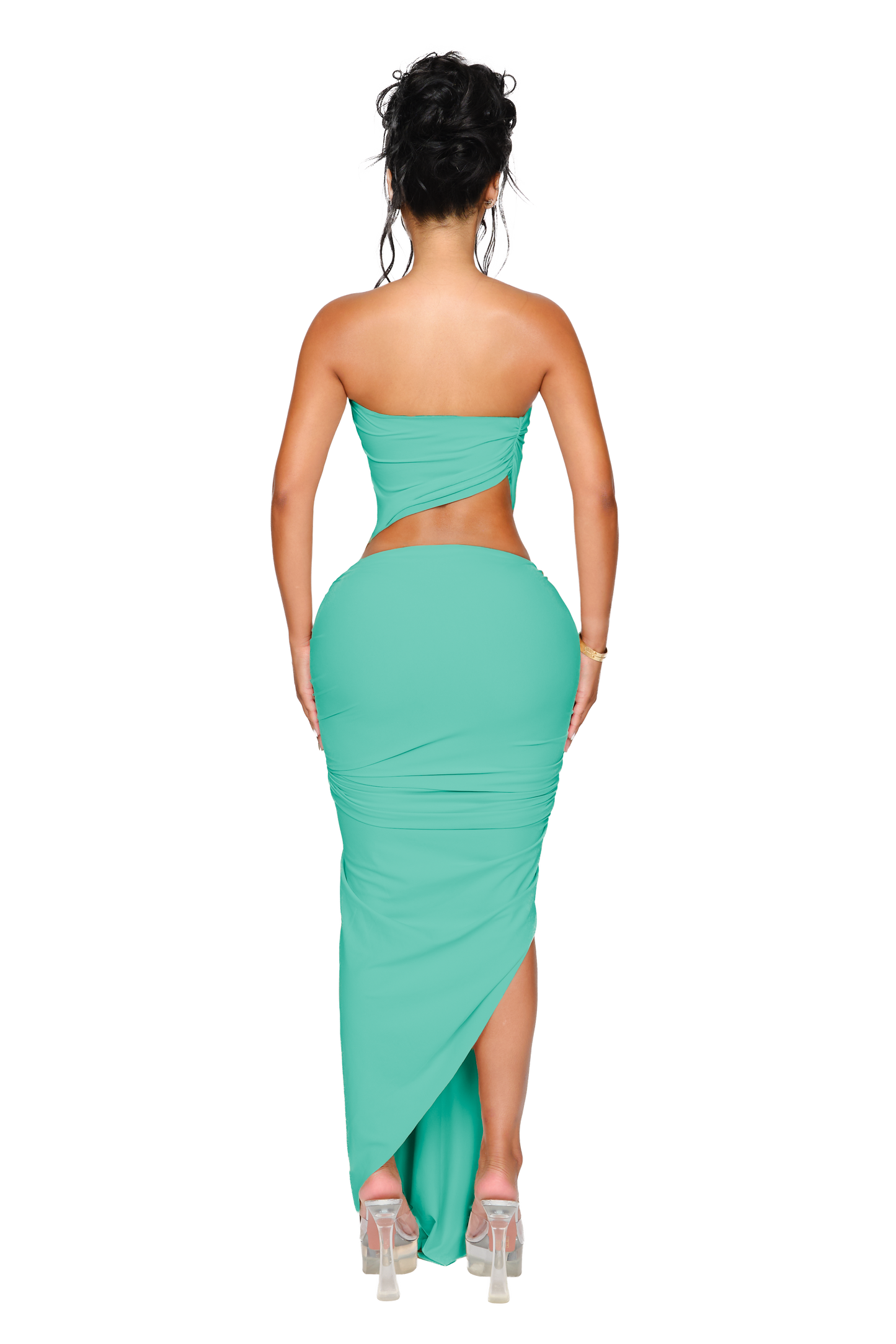 Kali Knot Dress - Cool Tide
