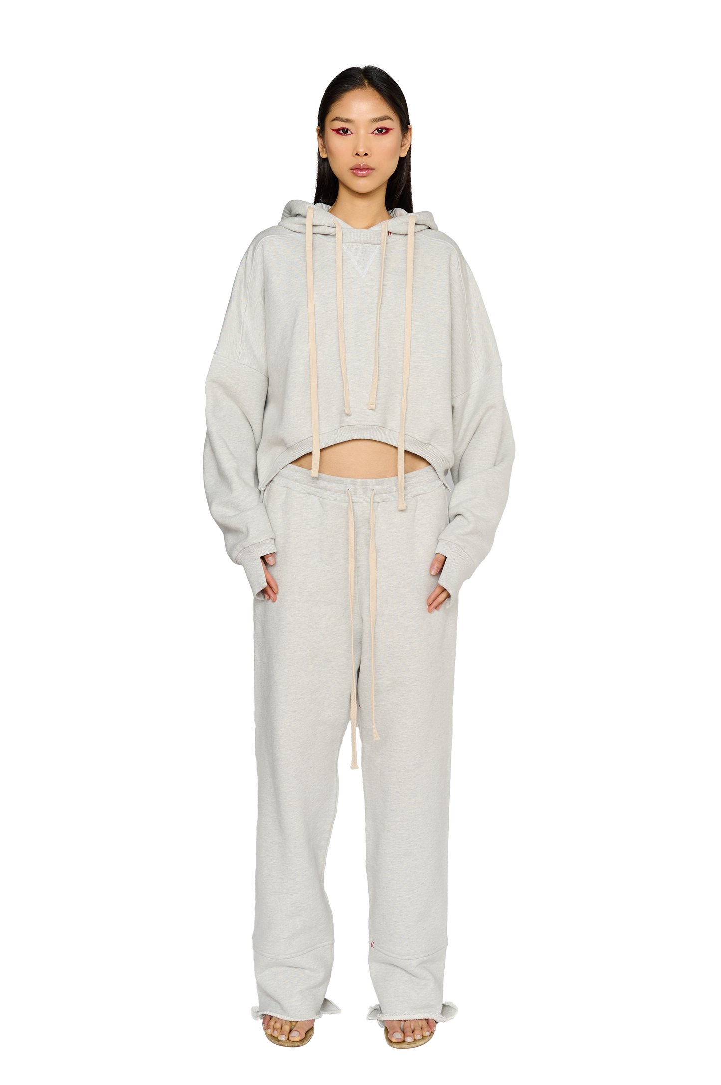 Asymmetric Drop Crotch Tracksuit Bottoms Cloud
