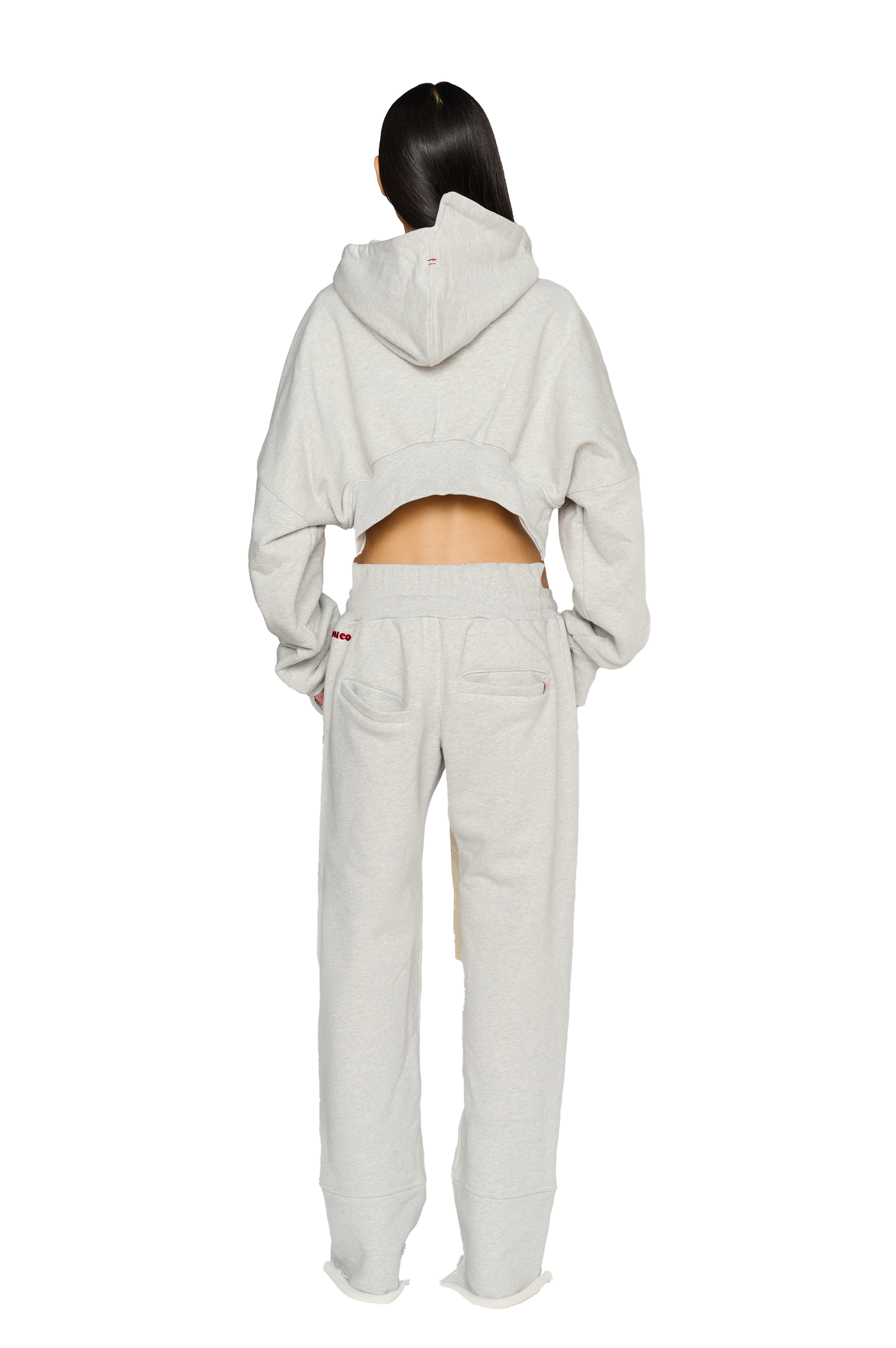 Asymmetric, Fitted Crotch Tracksuit Bottoms - Cloud