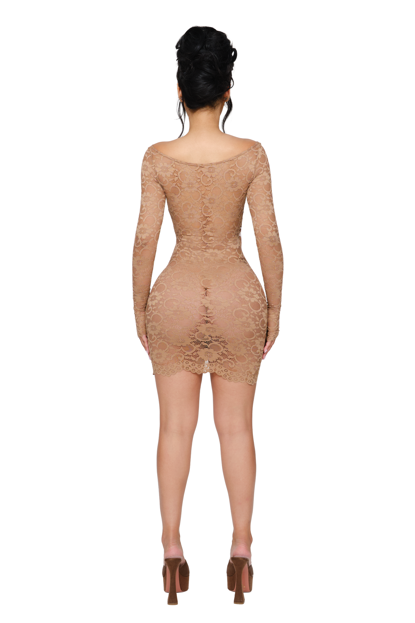 Naia Lace Mini Dress - Bare Back