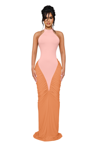 Ora Maxi Dress - Papaya Skin