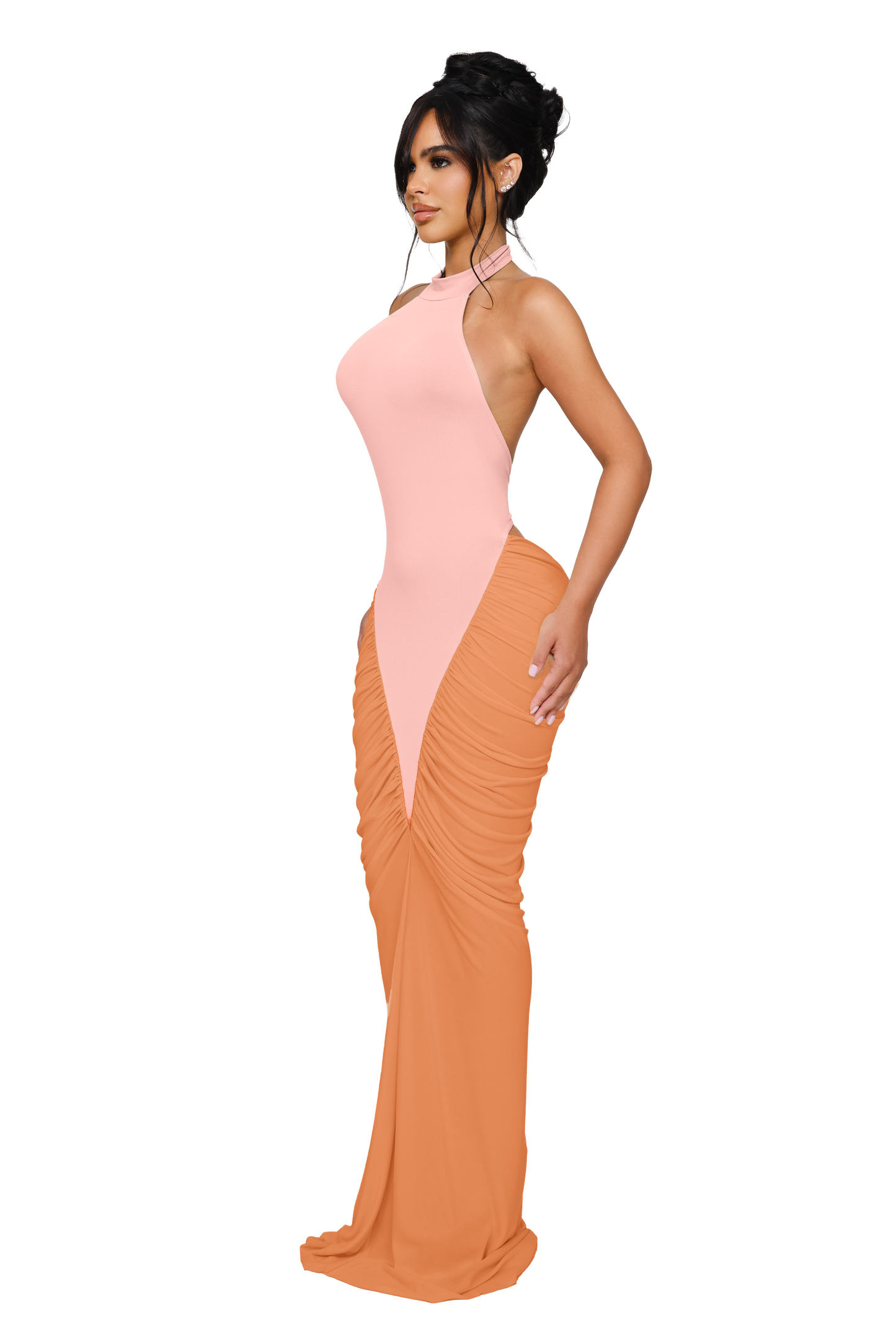 Ora Maxi Dress - Papaya Skin