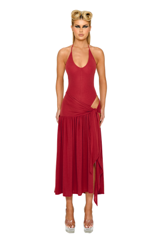 Atacama Knit Dress - Cherry Juice